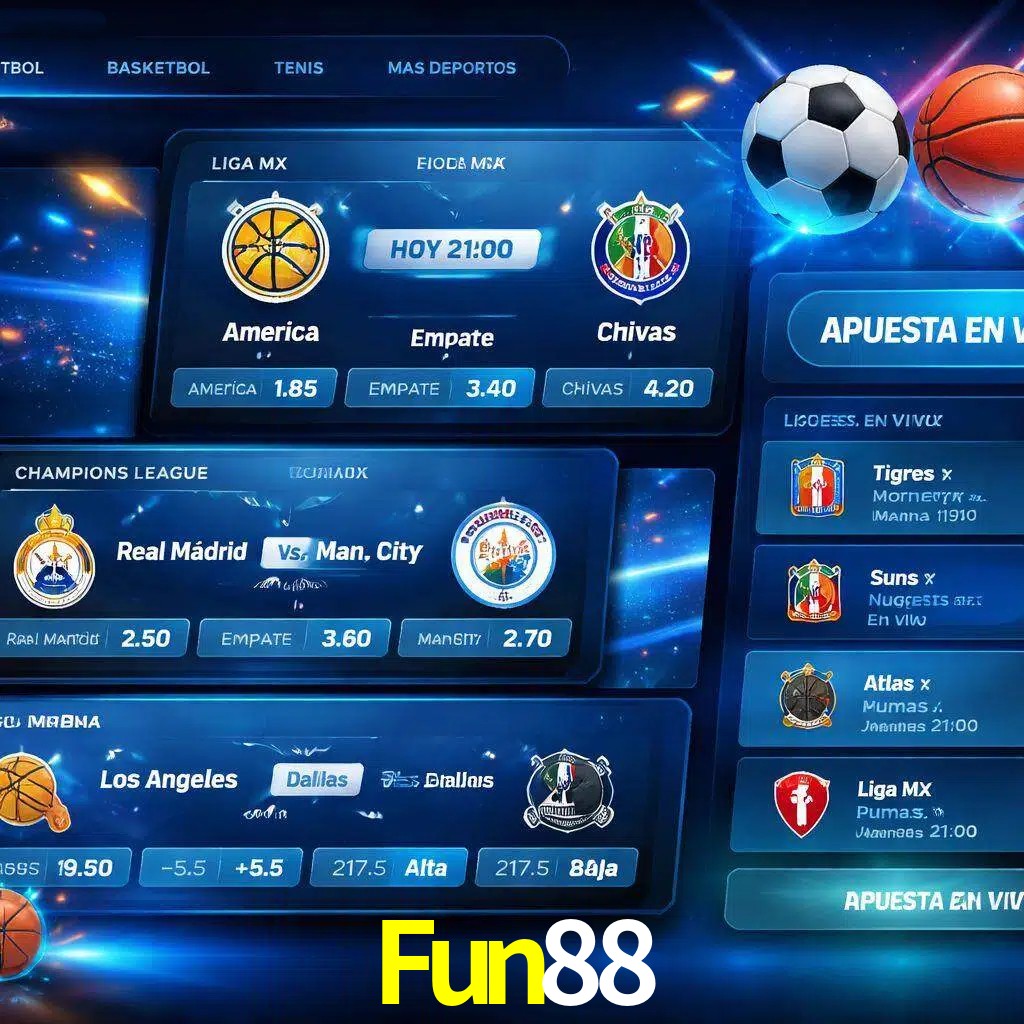 Mercados de apuestas deportivas Fun88 para jugadores en México