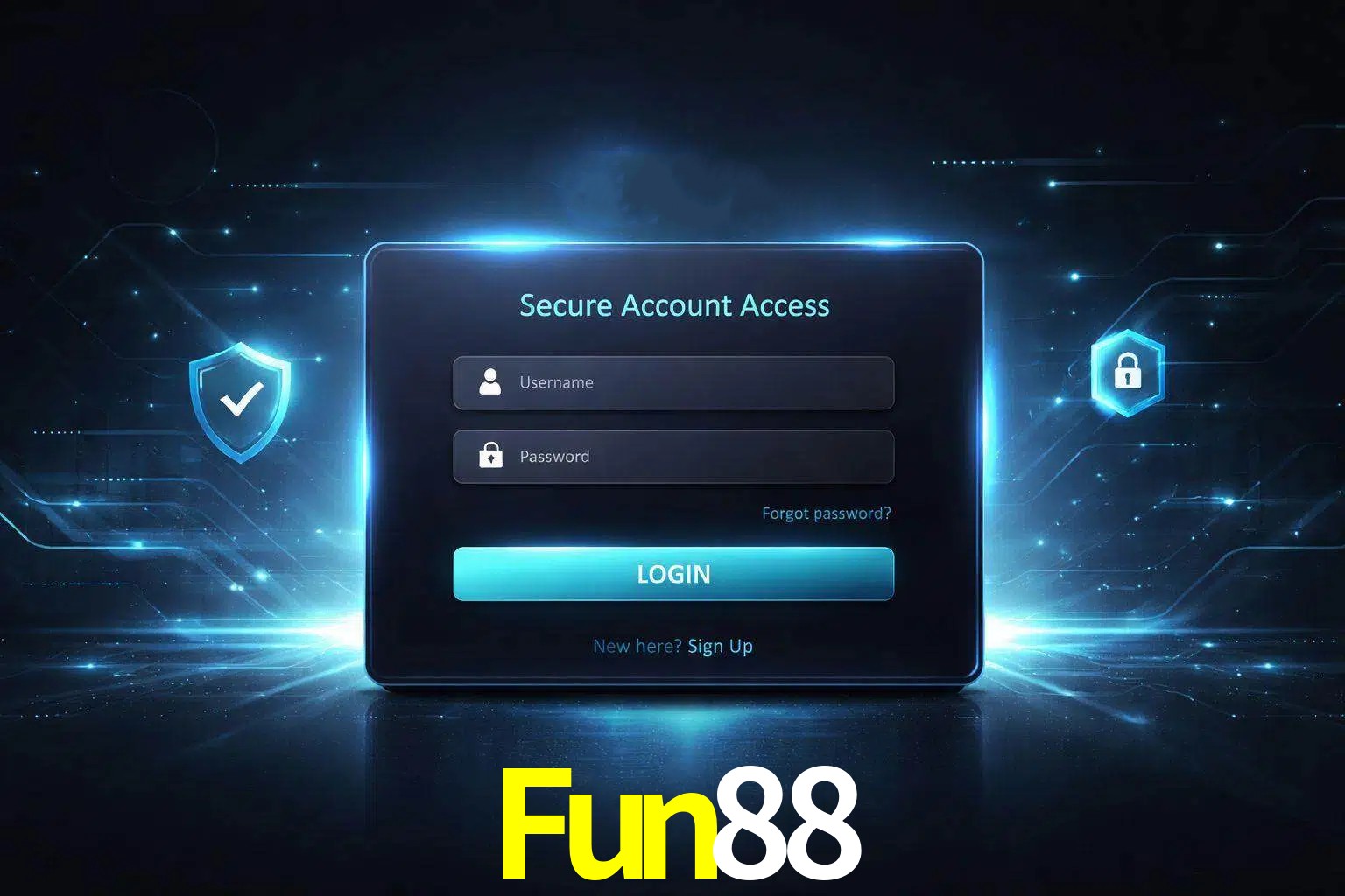 Pantalla de inicio de sesión de cuenta Fun88 para usuarios en México