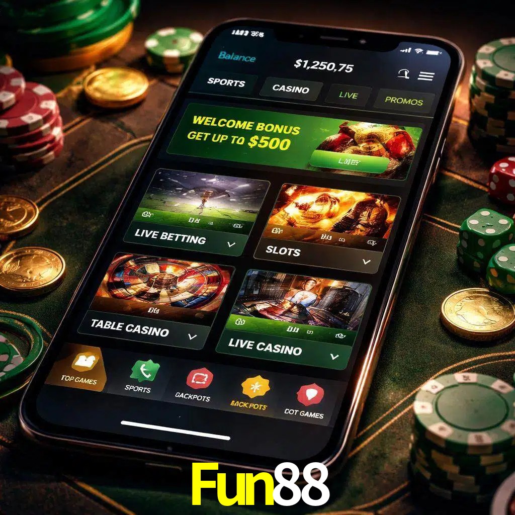 Diseño de juegos móviles Fun88 para usuarios en México